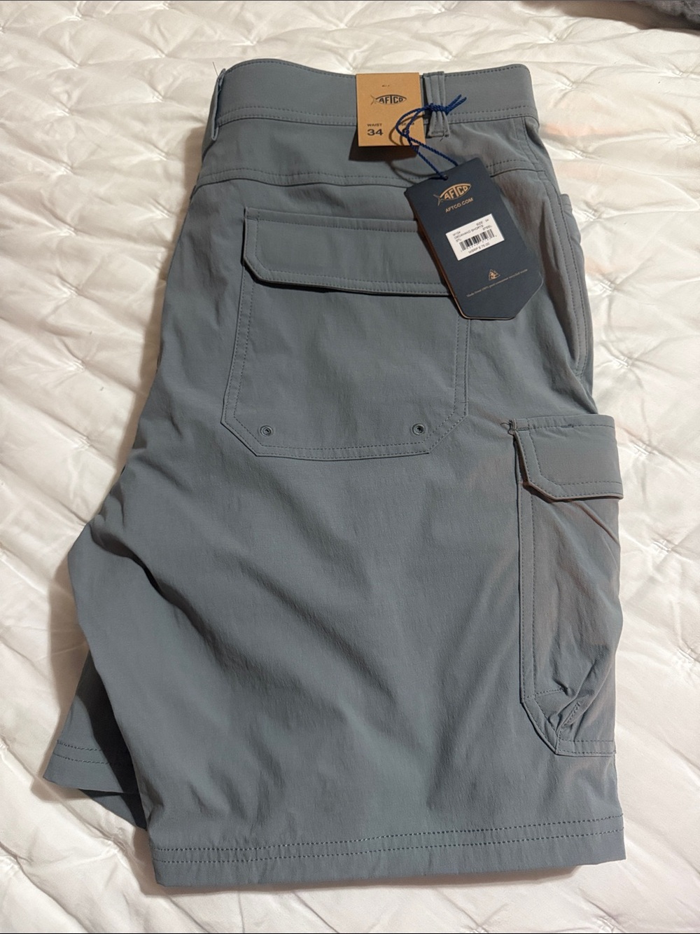AFTCO Men's Slate Gray Cargo Fishing Shorts